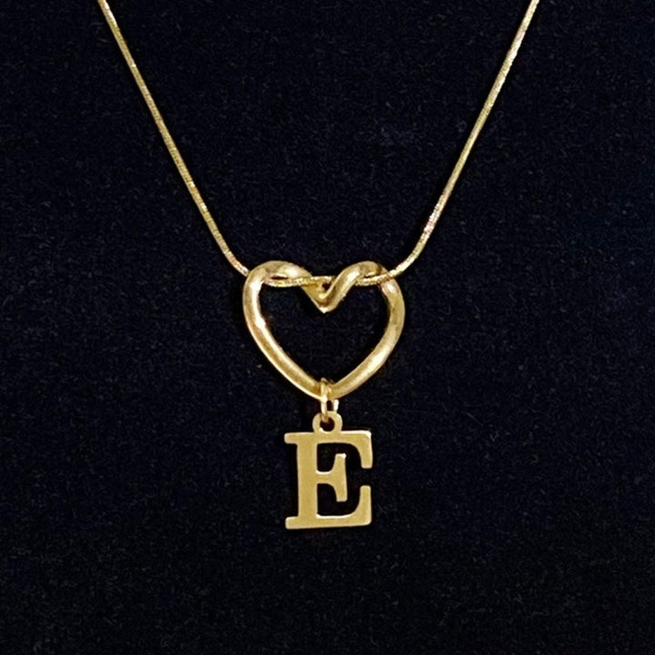 Personalized Heart Initial Necklace