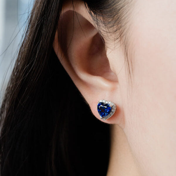Halo Heart Zircon Matching Three Piece Jewelry Set