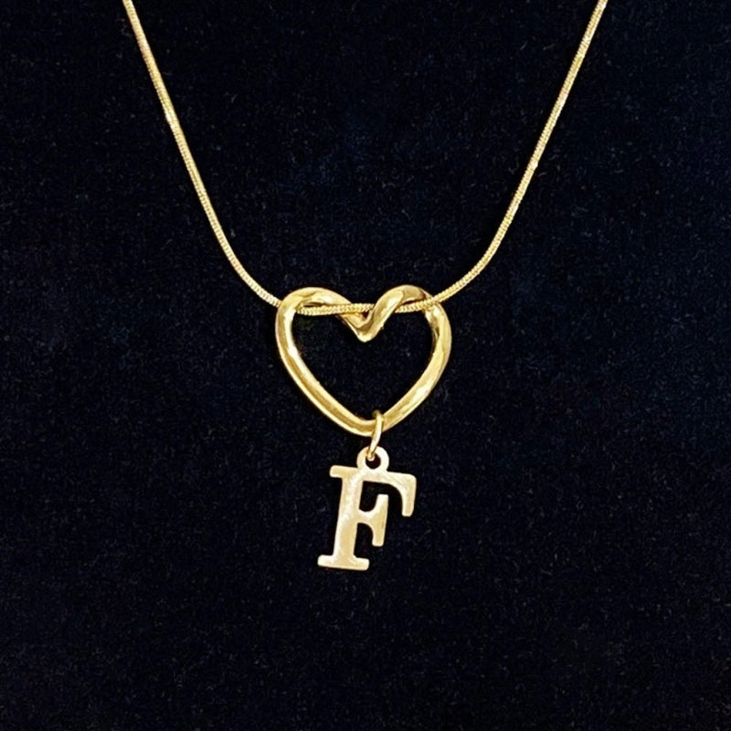Personalized Heart Initial Necklace