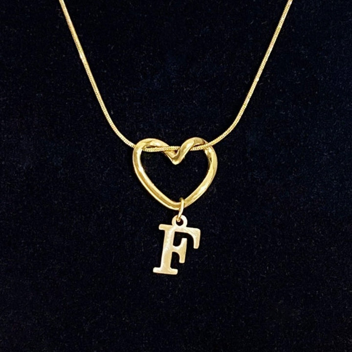 Personalized Heart Initial Necklace