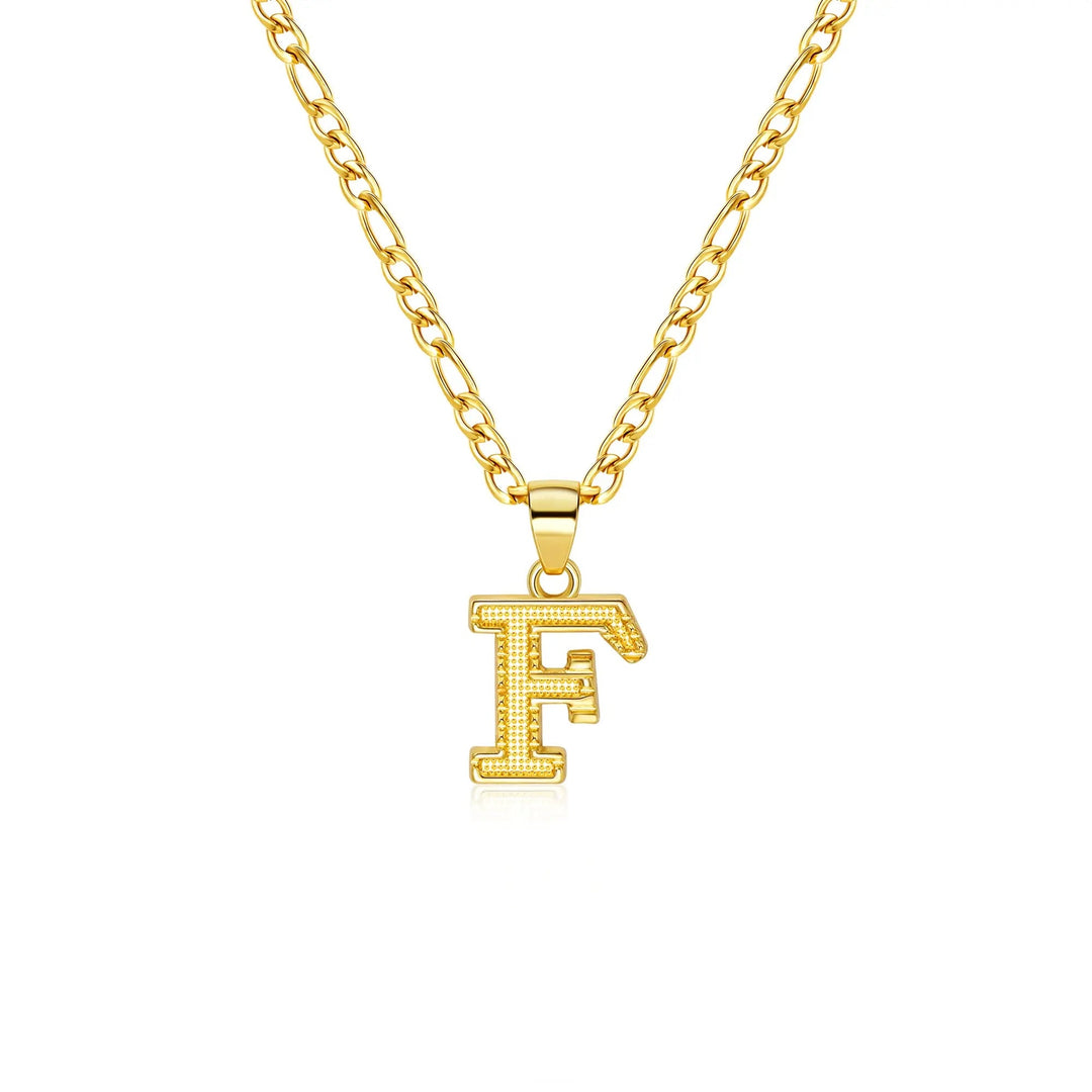 26 Letter Pendant Titanium Steel Necklace