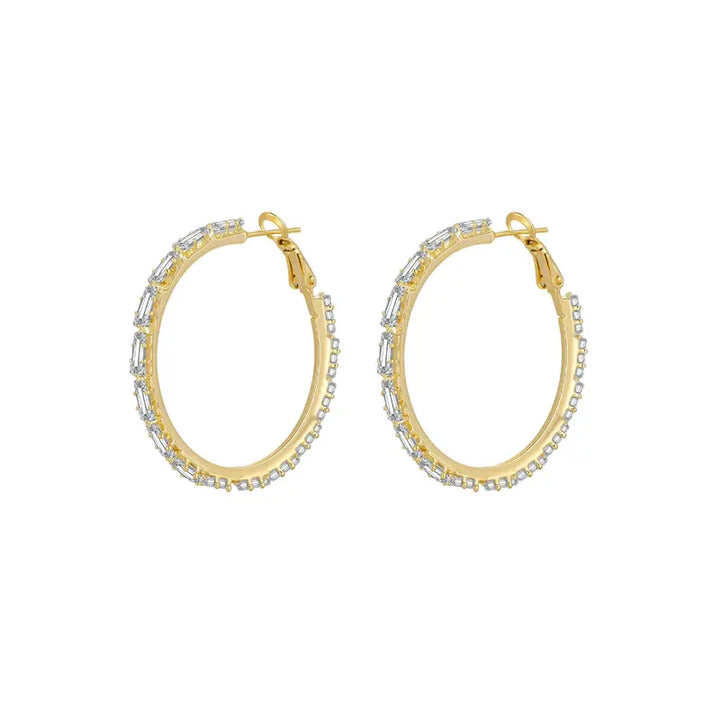 Baguette Hoop Earrings Everyday Luxury
