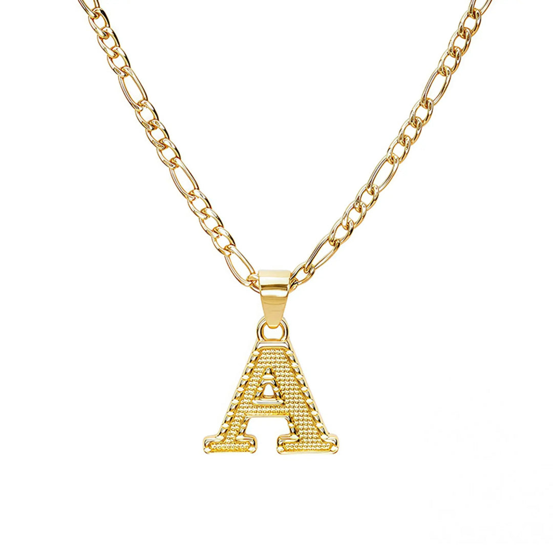 26 Letter Pendant Titanium Steel Necklace