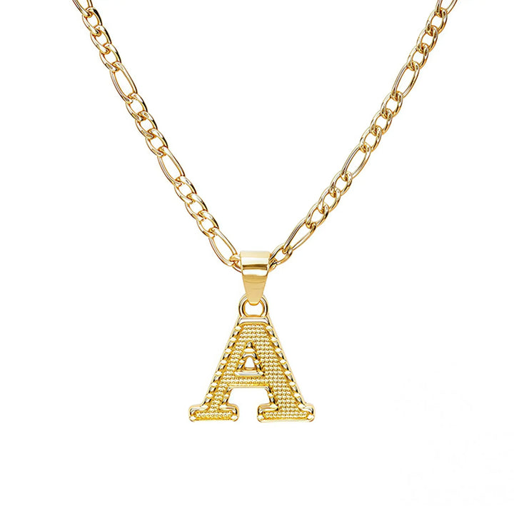 26 Letter Pendant Titanium Steel Necklace