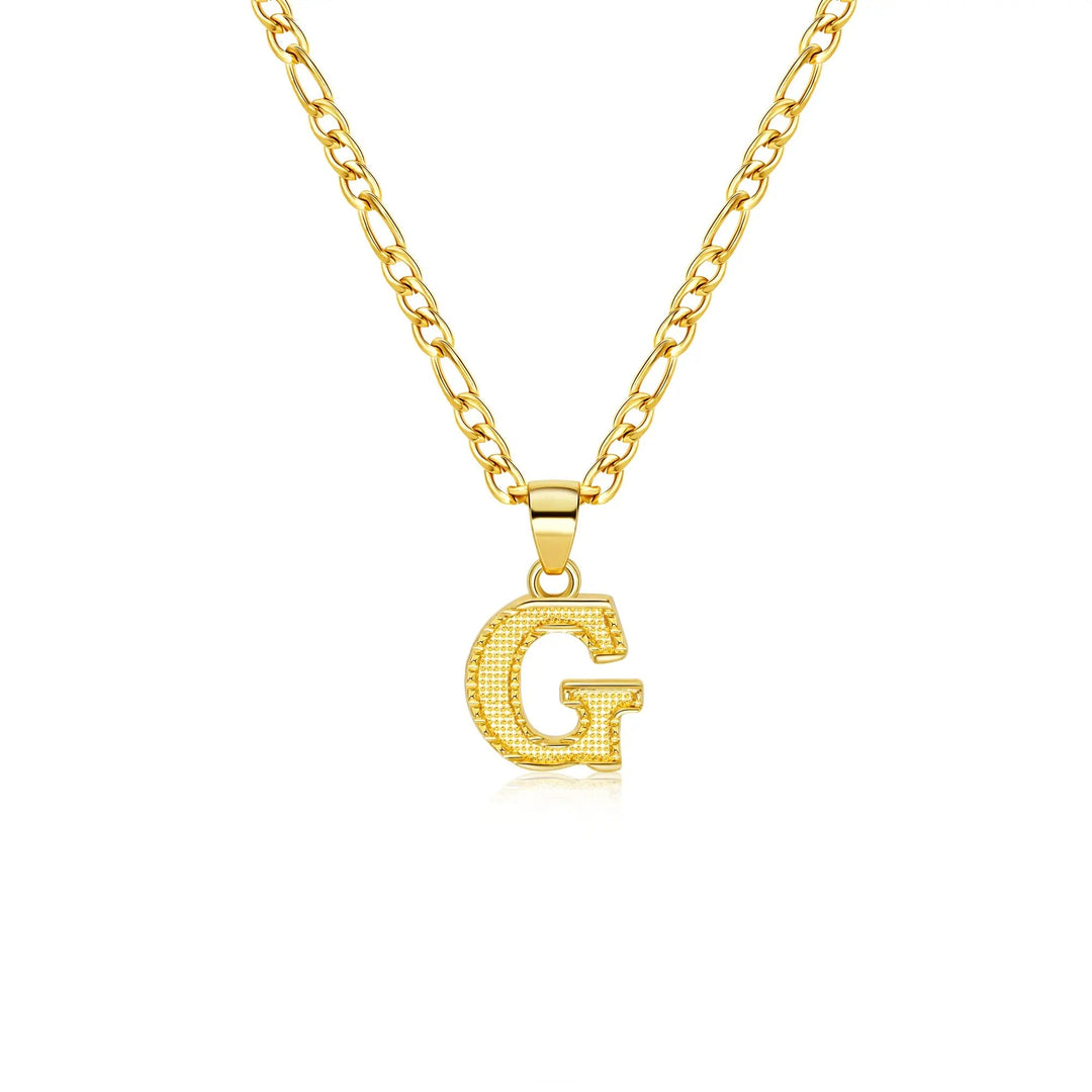 26 Letter Pendant Titanium Steel Necklace