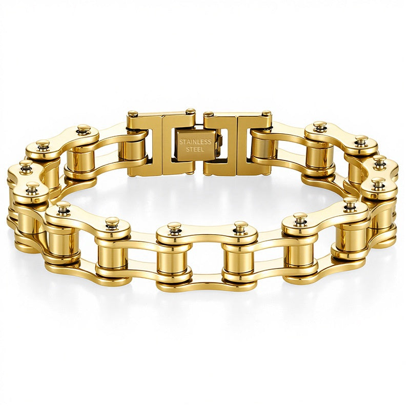 Stainless Steel Bike Chain Bracelet