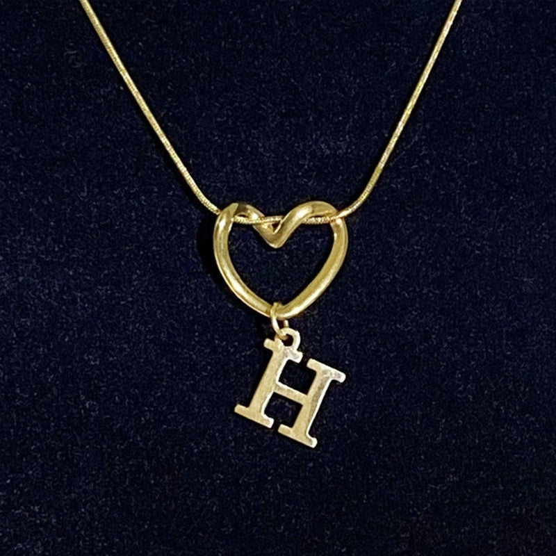 Personalized Heart Initial Necklace