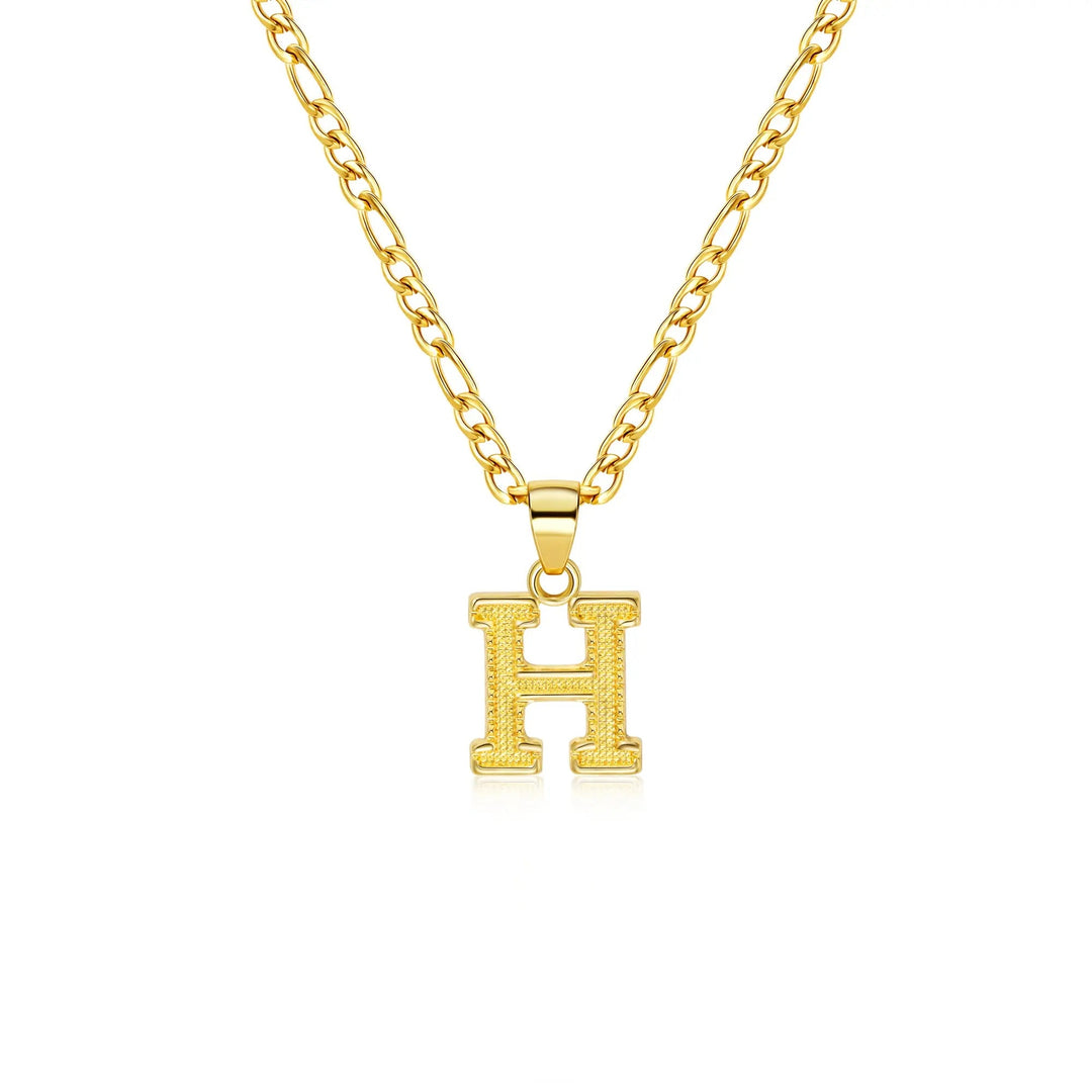 26 Letter Pendant Titanium Steel Necklace