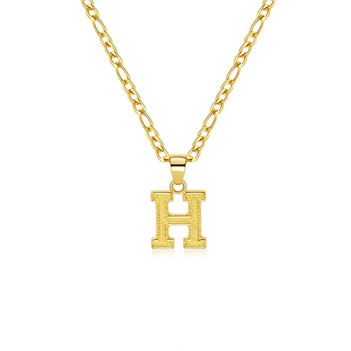 26 Letter Pendant Titanium Steel Necklace