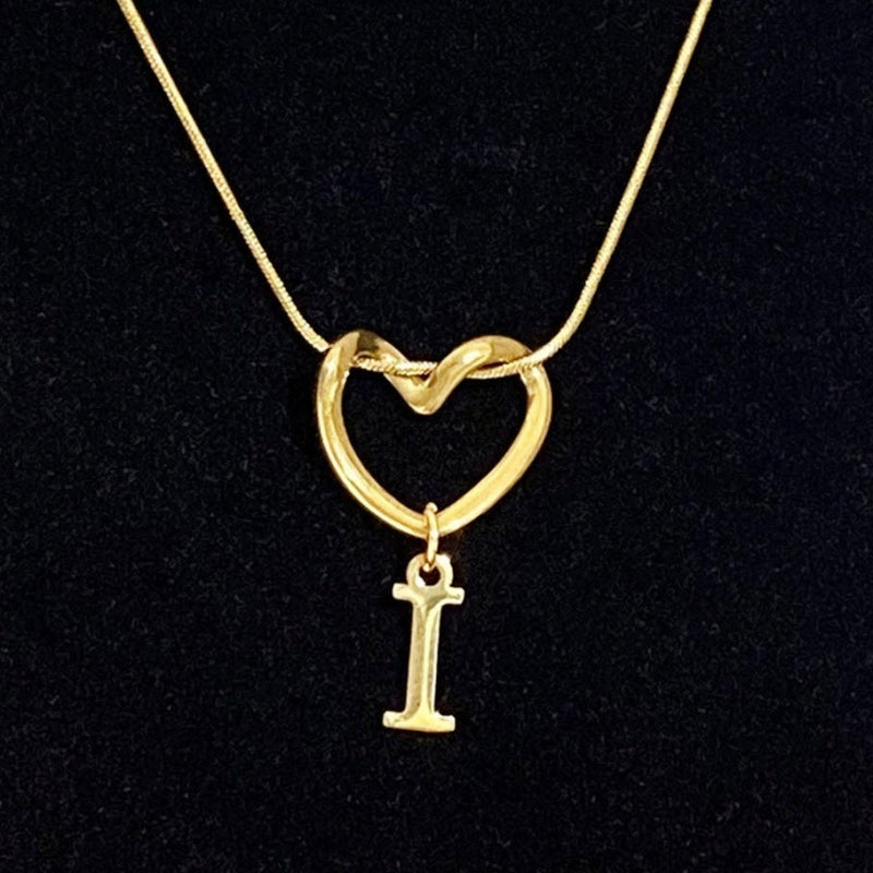 Personalized Heart Initial Necklace