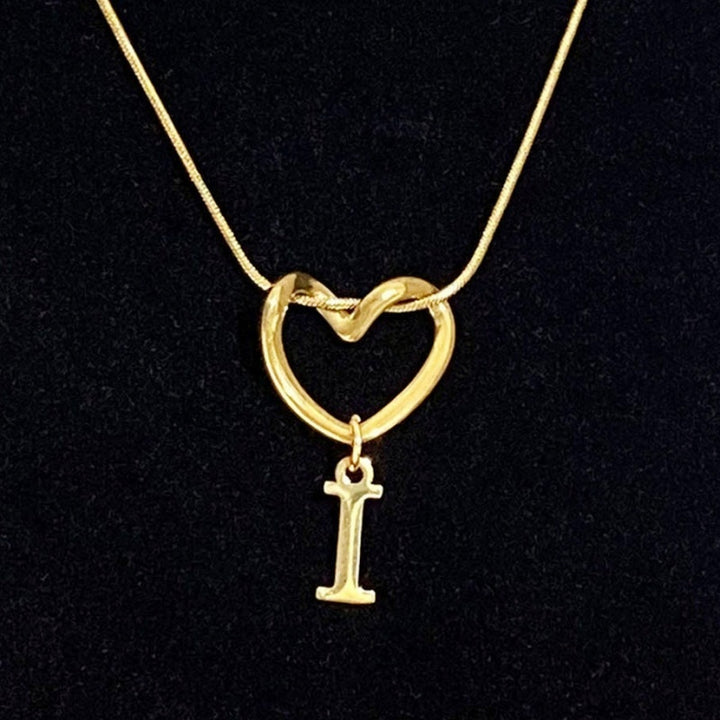 Personalized Heart Initial Necklace