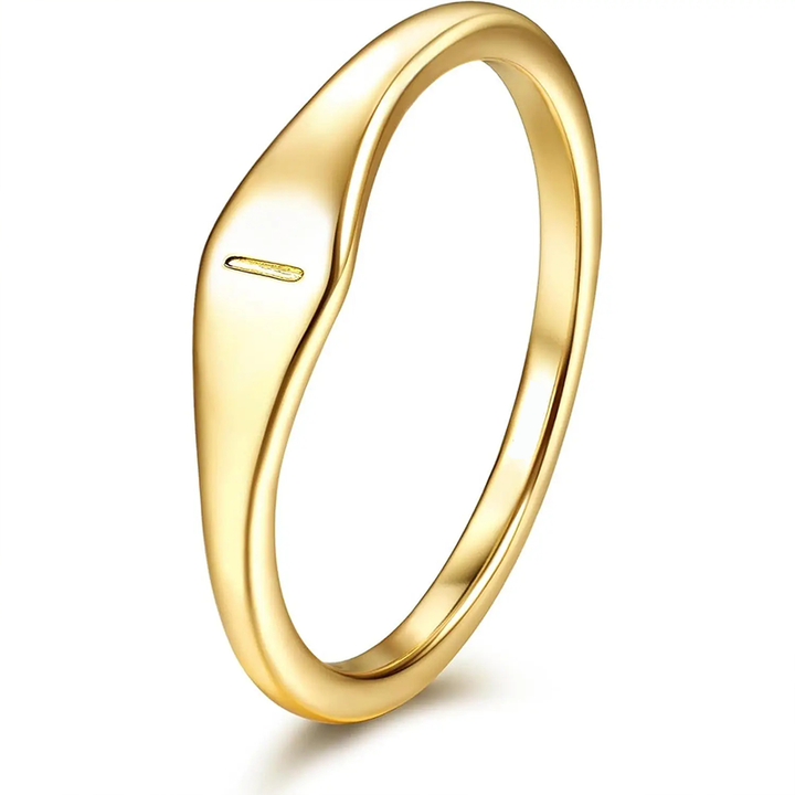 Initial Letter Stackable Ring Daily Wear