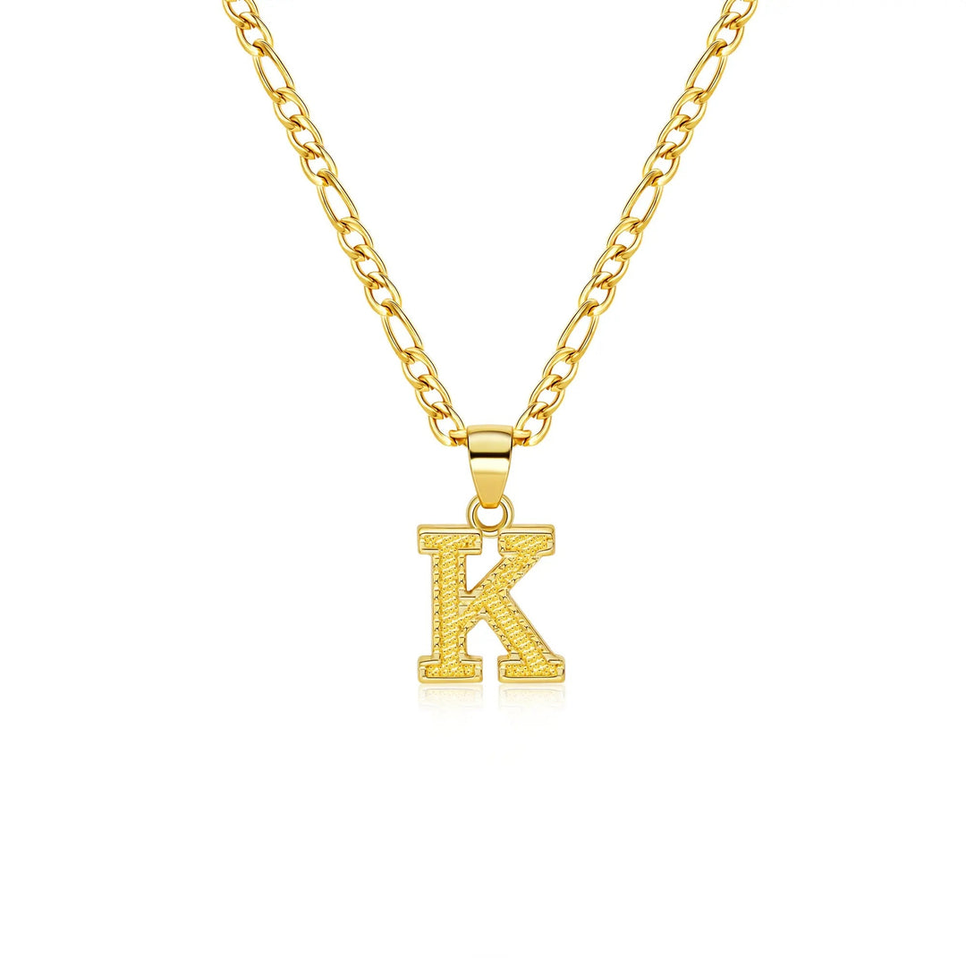26 Letter Pendant Titanium Steel Necklace