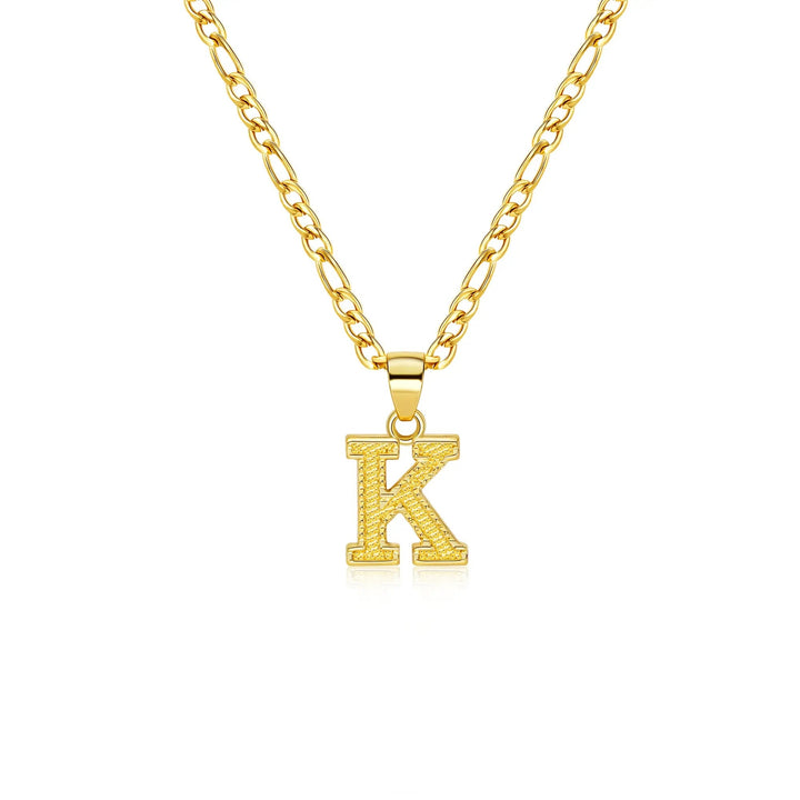 26 Letter Pendant Titanium Steel Necklace