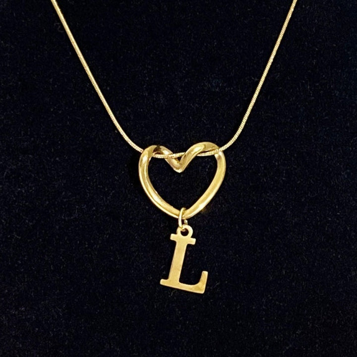 Personalized Heart Initial Necklace