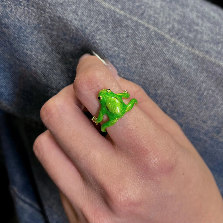 Lucky Frog Animal Wrap Ring For Women