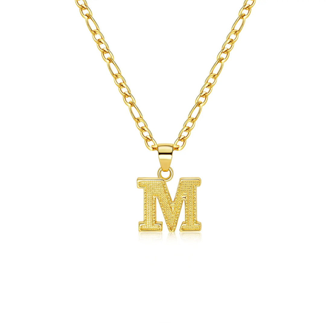 26 Letter Pendant Titanium Steel Necklace