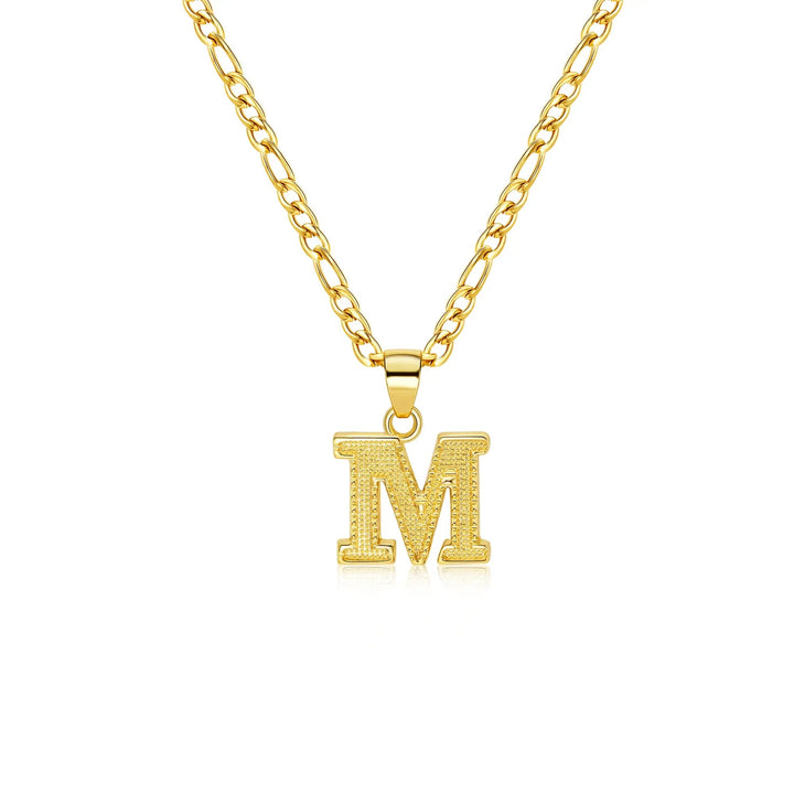 26 Letter Pendant Titanium Steel Necklace