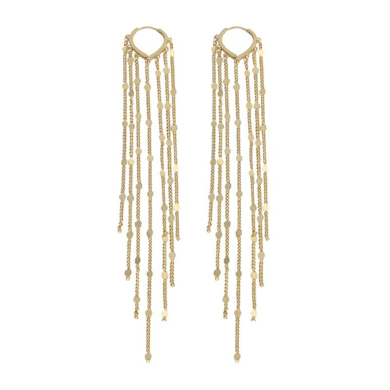 Sophisticated Oval Tassel Earrings