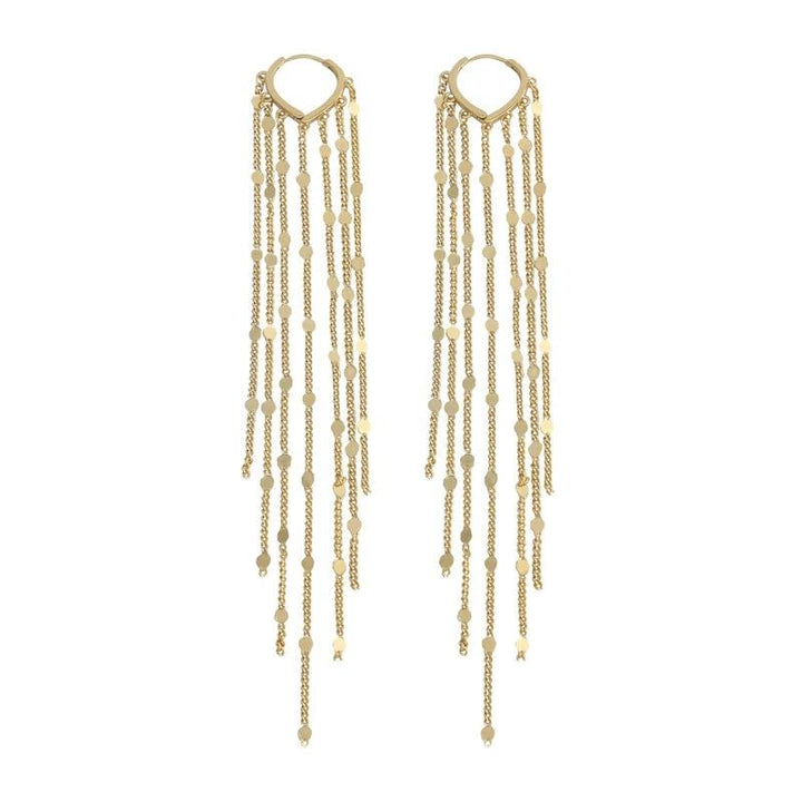 Sophisticated Oval Tassel Earrings