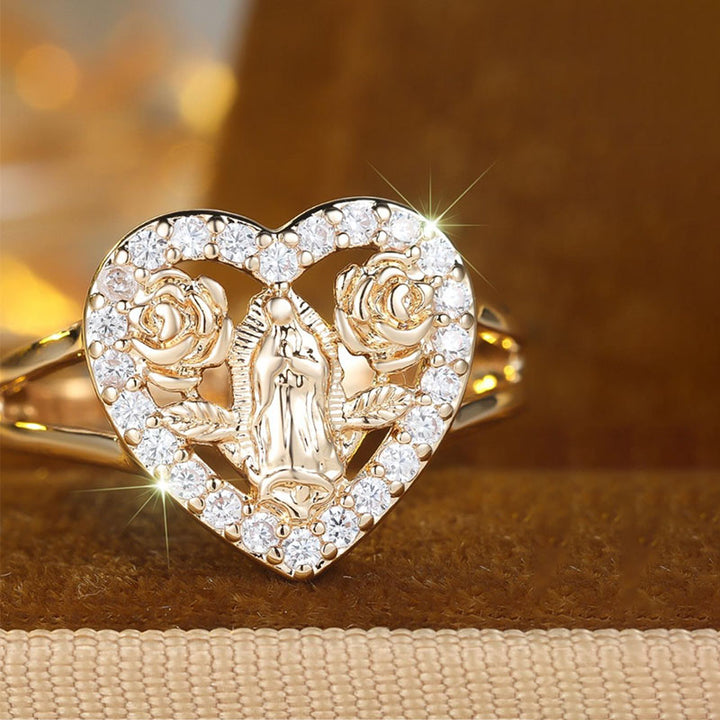 Virgin Mary Heart Ring