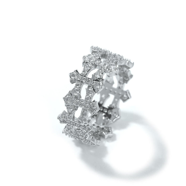 Zircon Cross Shaped Ring