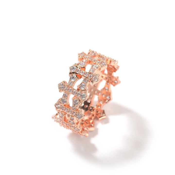 Zircon Cross Shaped Ring