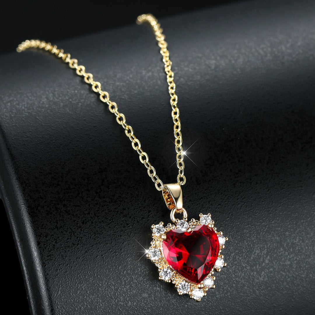 Sparkling Heart Pendant Necklace