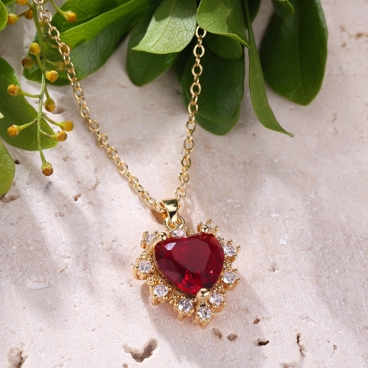 Sparkling Heart Pendant Necklace