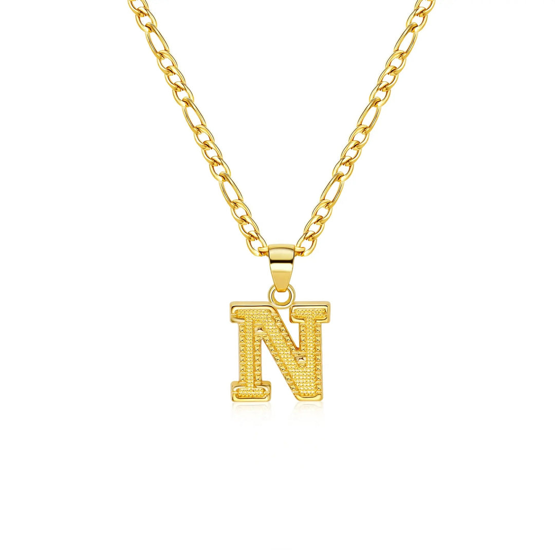 26 Letter Pendant Titanium Steel Necklace