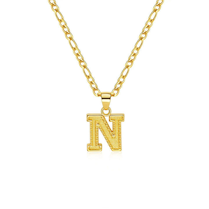 26 Letter Pendant Titanium Steel Necklace