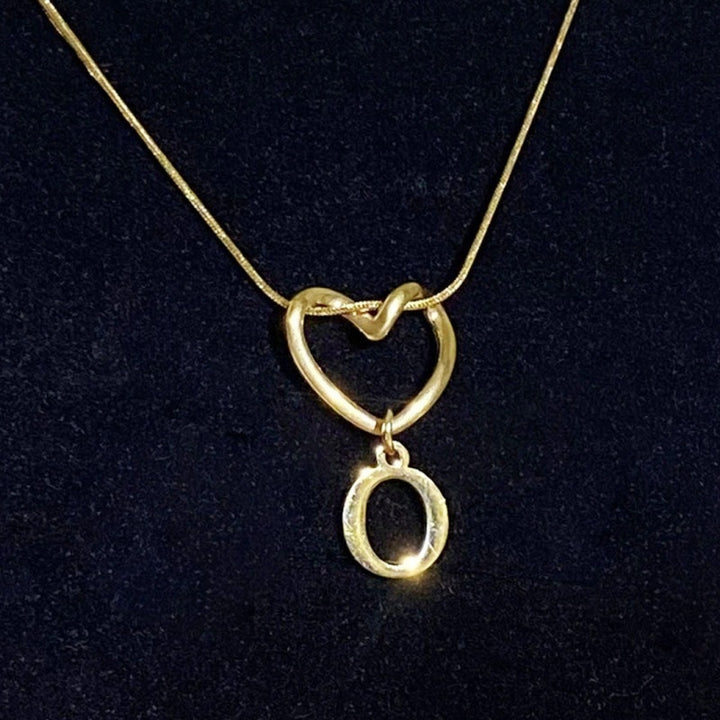 Personalized Heart Initial Necklace
