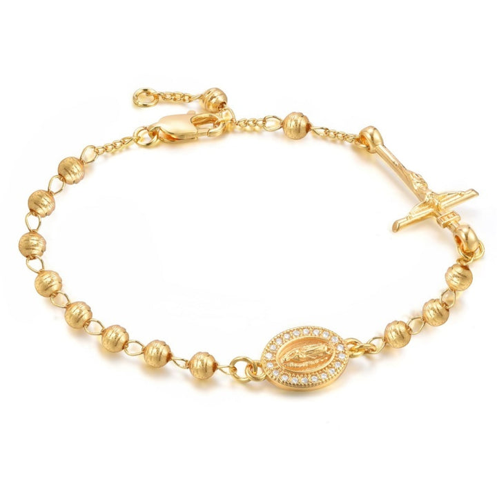 Virgin Mary Rosary Cross Bracelet Gift