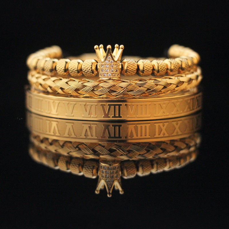 Royal Crown Bracelet Stack Set