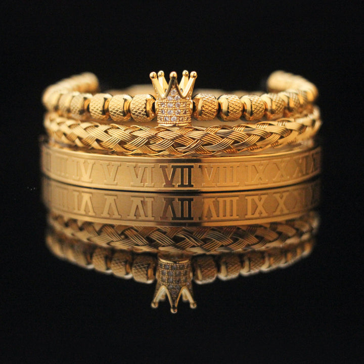 Royal Crown Bracelet Stack Set