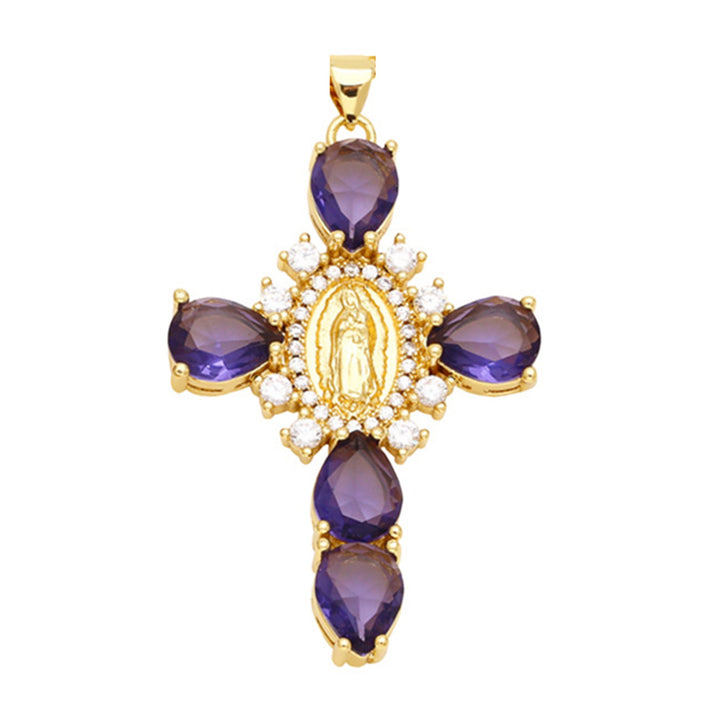 Virgen Mary Cross Necklace  with Unique