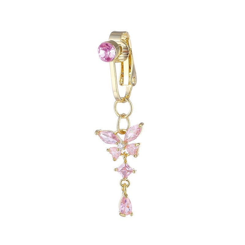 Butterfly Clip On Belly Ring