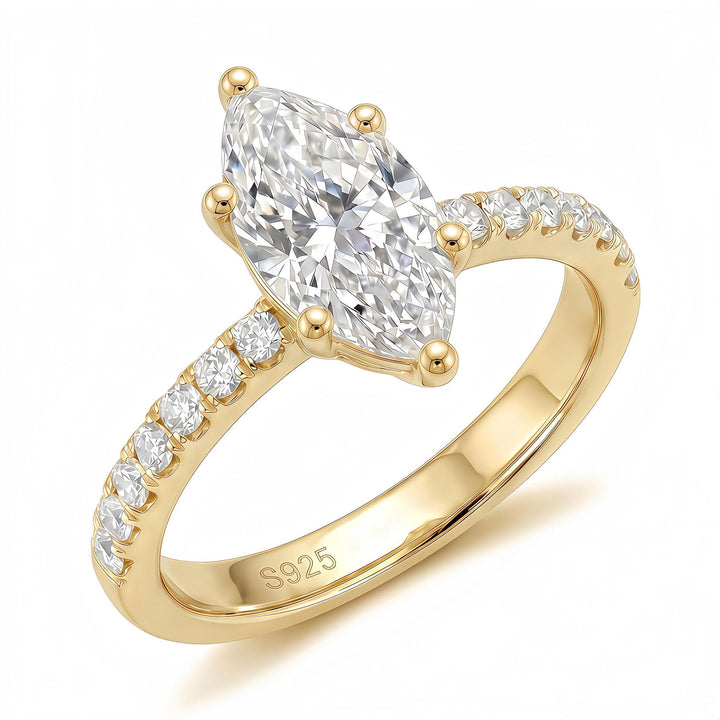 2 Carat Marquise Moissanite Ring