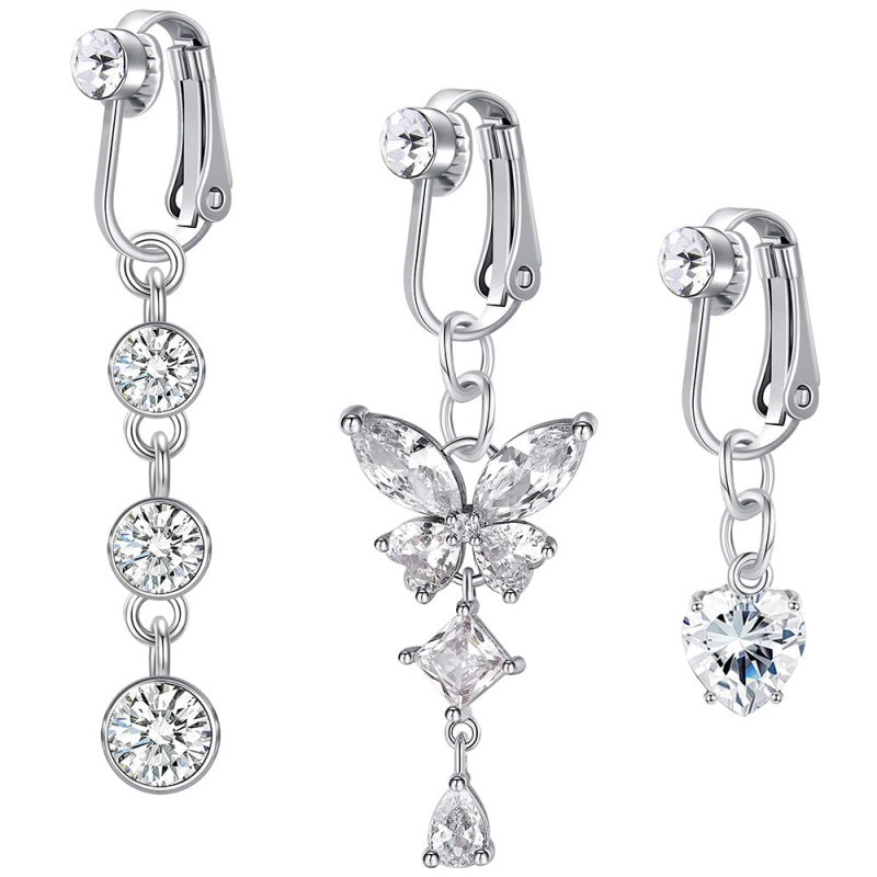 Fake Belly Button Ring Clip On for Daily Wear