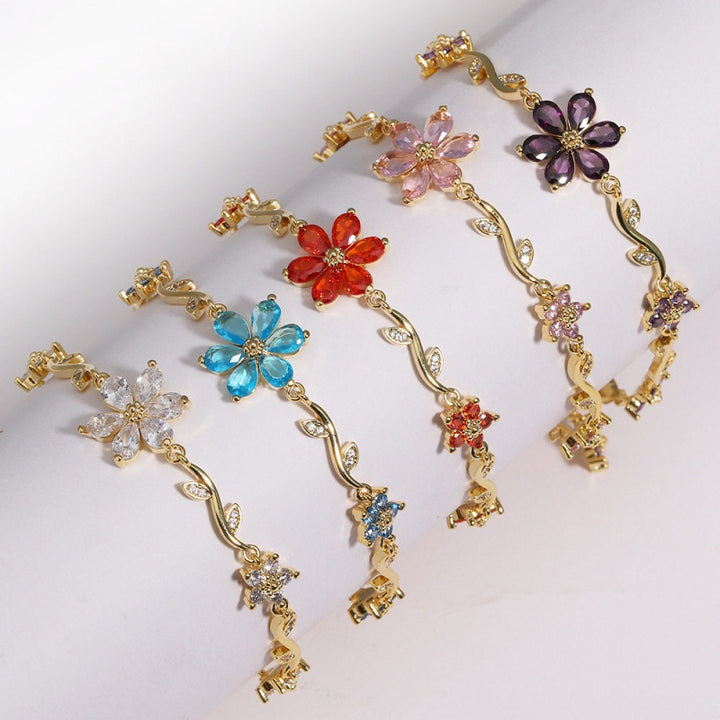 Floral Crystal Bracelet