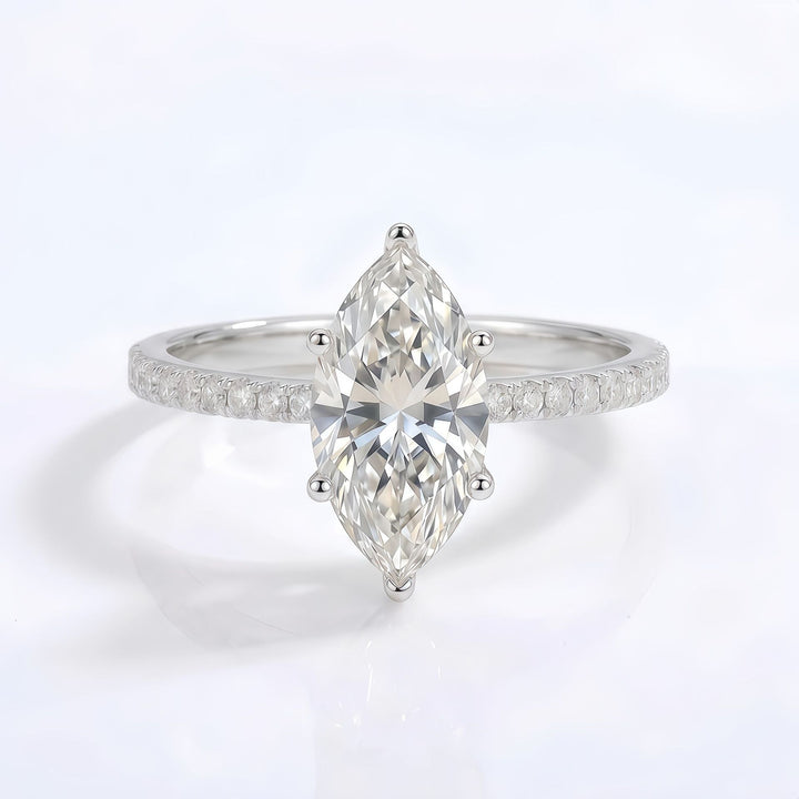 2 Carat Marquise Moissanite Ring