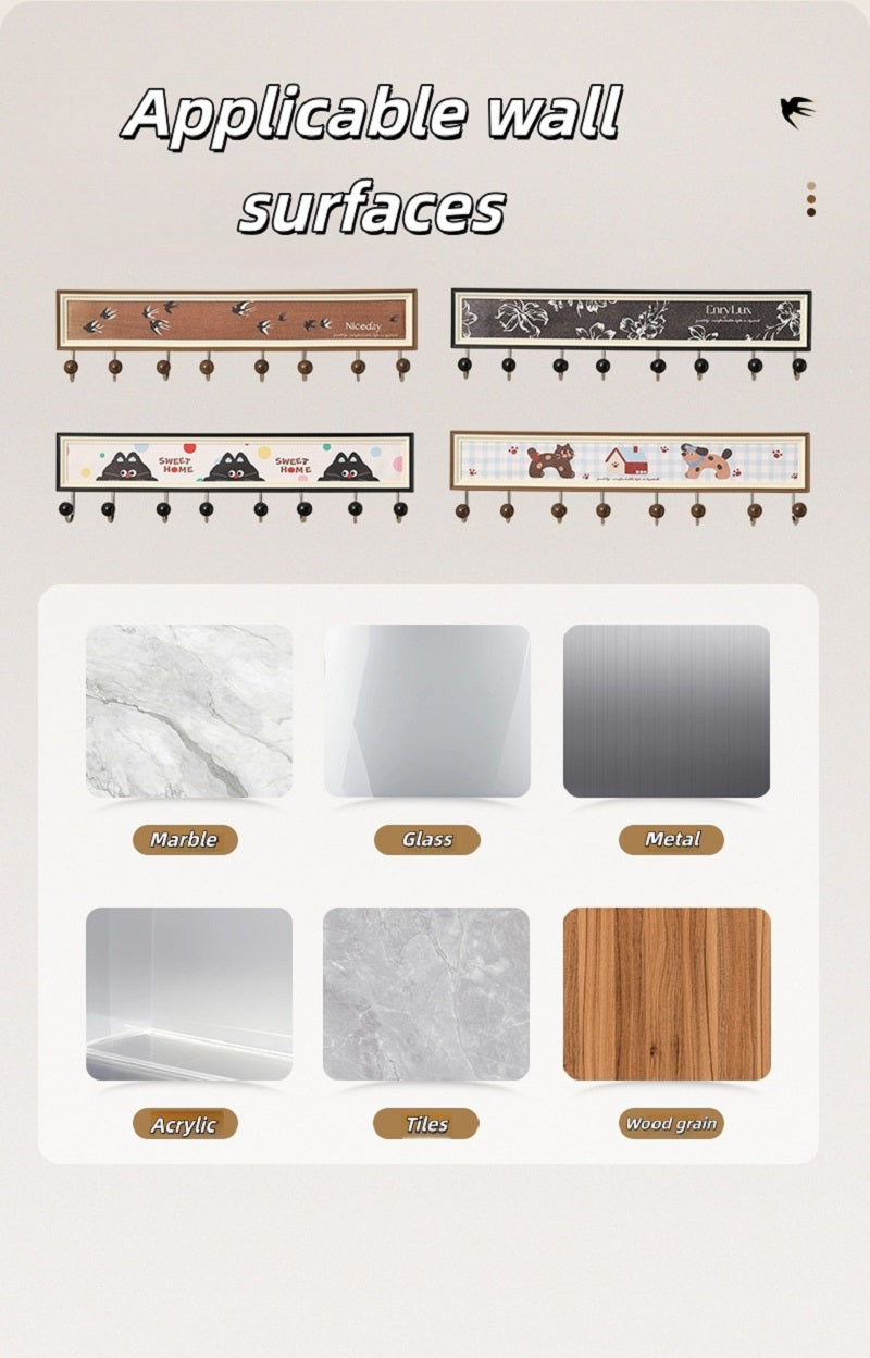 Dopamine-inspired Wabi-Sabi style vintage wall hooks