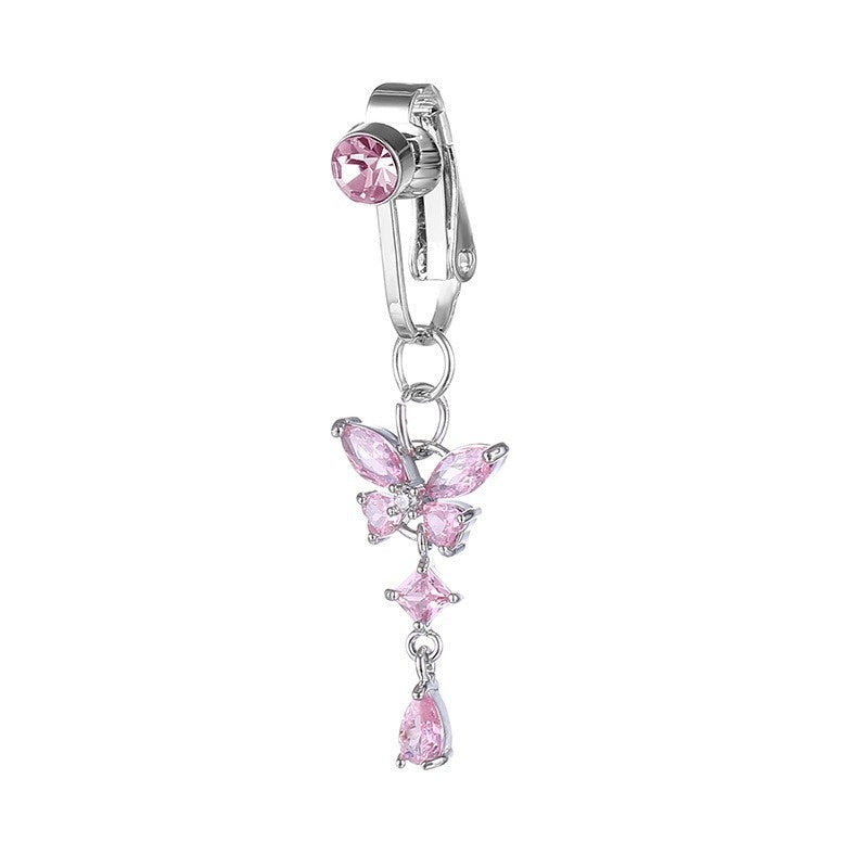 Butterfly Clip On Belly Ring