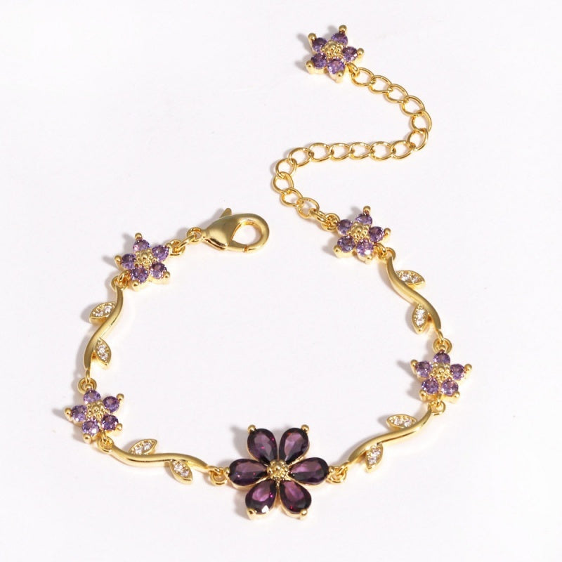 Floral Crystal Bracelet