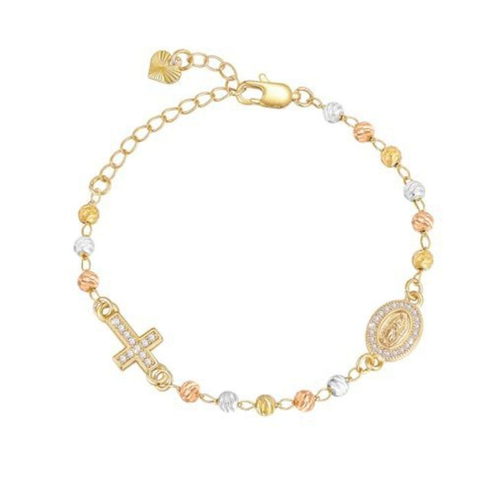 Virgin Mary Rosary Cross Bracelet Gift