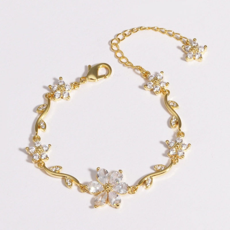 Floral Crystal Bracelet