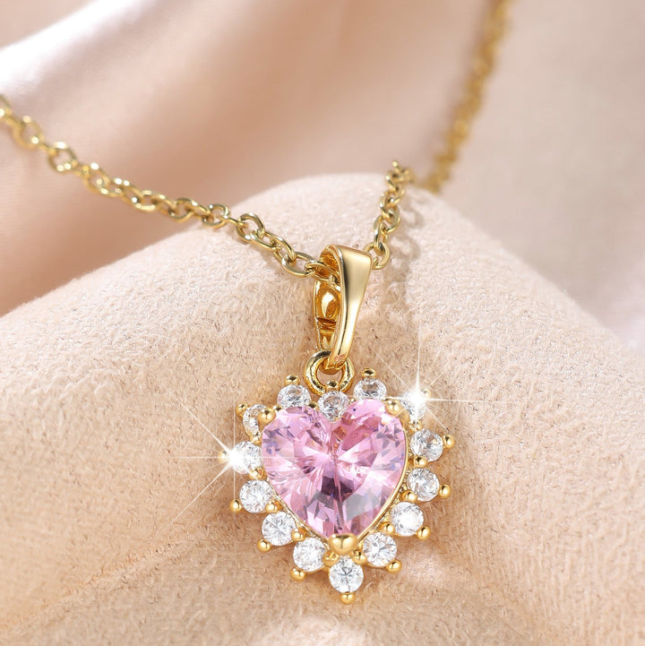 Sparkling Heart Pendant Necklace