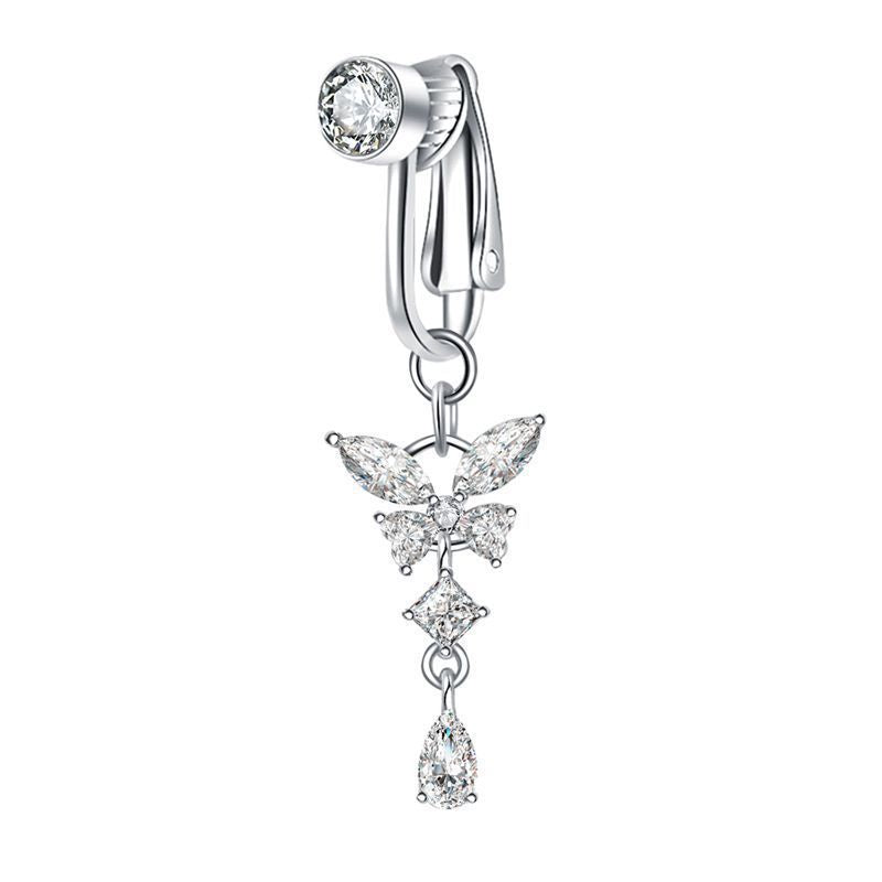 Fake Belly Button Ring Clip On for Daily Wear