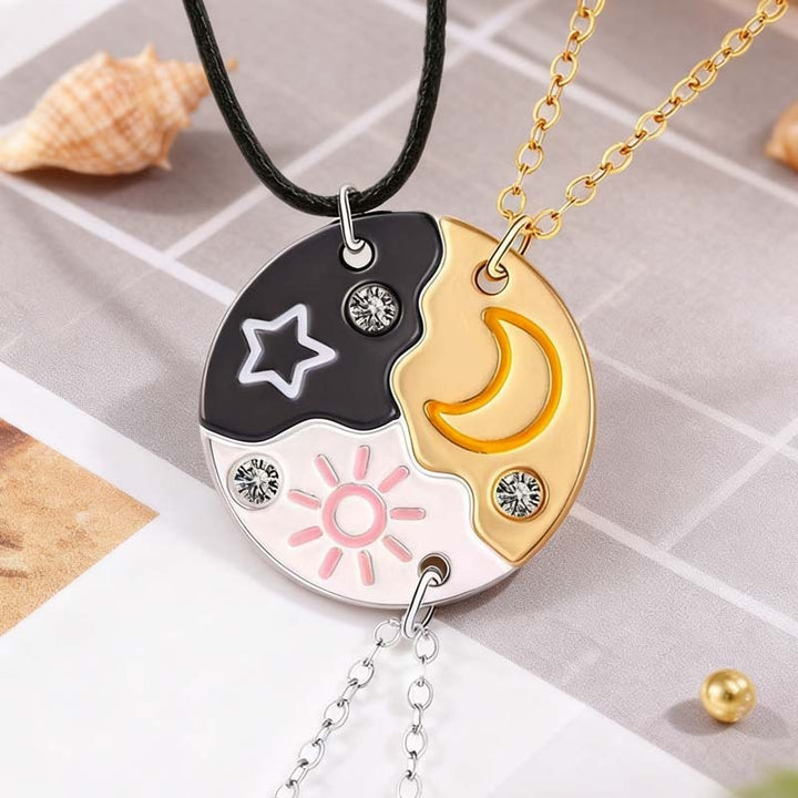 Best Friend Puzzle Necklace Set Trio