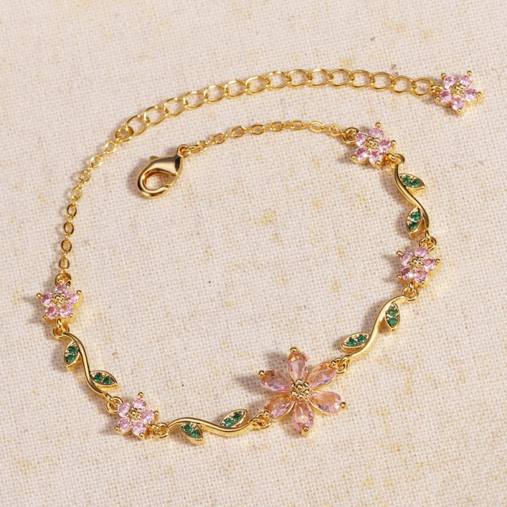 Floral Crystal Bracelet